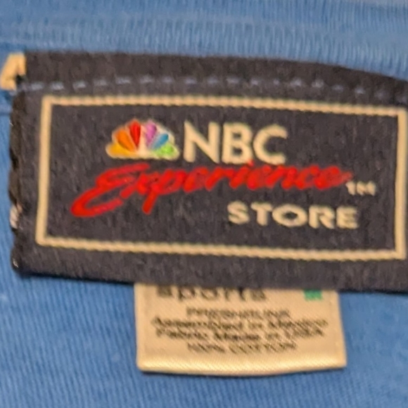 Pacifica Blue and White Short Sleeve Tee Fun Tin Race For The Cure Mens Medium - Picture 5 of 5